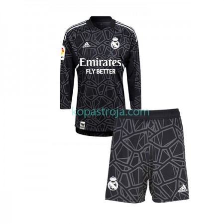 Billiga Fotbollströjor Real Madrid Målvakt Barn Borta tröja 2022/23 Långärmad